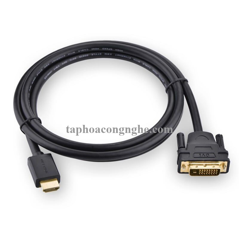 Ugreen 50350 5M màu Đen Cáp chuyển đổi HDMI sang DVI 24 + 1 thuần đồng HD133 30050350